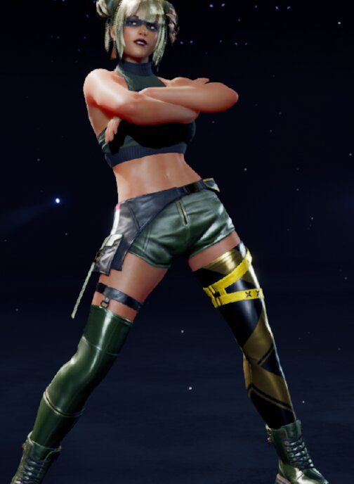 Original Stylish Military Green and Yellow Azucena
